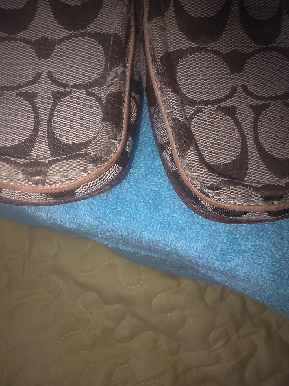 Coach Signature Canvas Loafers in Brown and Tan - Picture 3 of 8